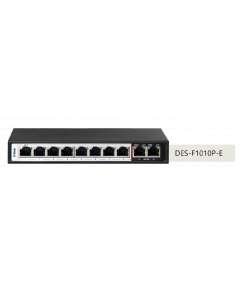 D-Link DES-F1010P-E/B 10-port Fast Ethernet Unmanaged Long Range 250m PoE+ Surveillance Switch
